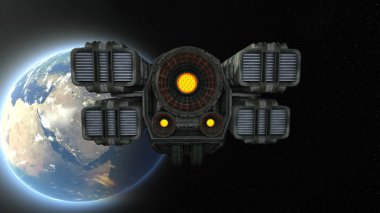 Uzay gemisi 3d cg render