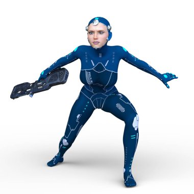 Cyborg erkek 3D cg render 