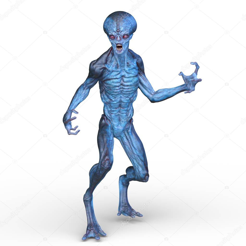 3D CG rendering of alien