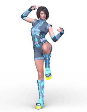 3D cg render güzel kadın