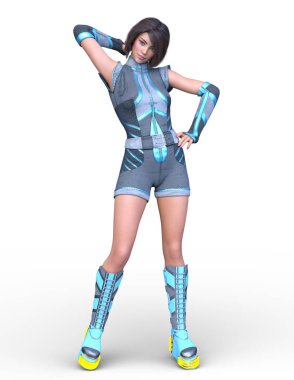 3D cg render güzel kadın