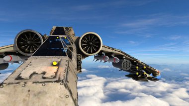 3D cg işleme avcı uçağı