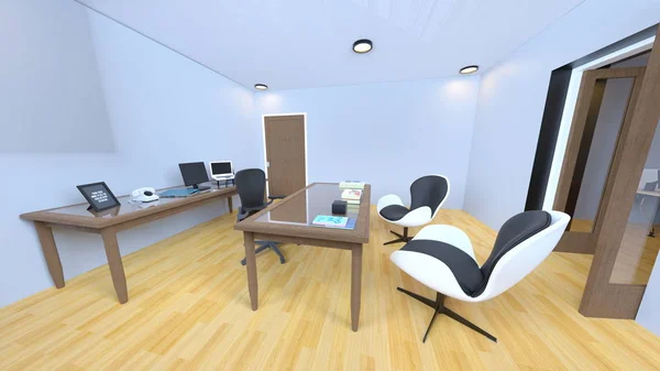 Rendering Modern Byggnad Office — Stockfoto