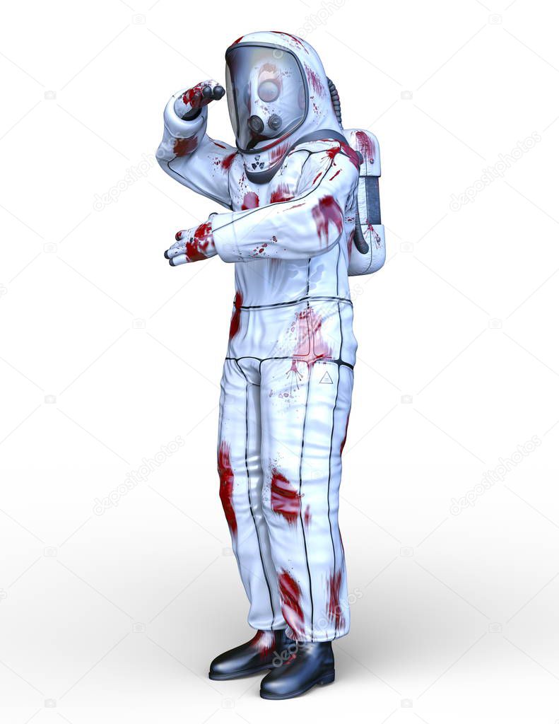 3D CG rendering of spaceman