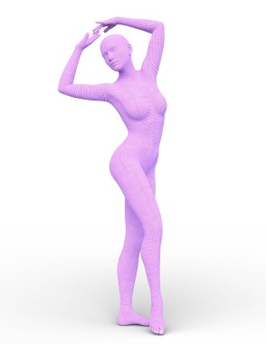 giymiş pembe kadın