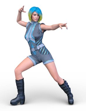 sevimli kız 3D cg render