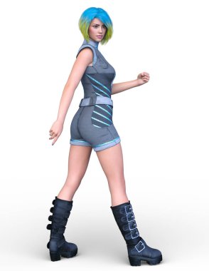 sevimli kız 3D cg render