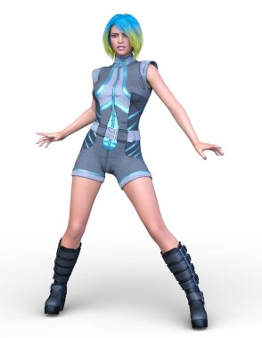 sevimli kız 3D cg render