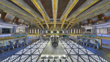 3D cg işleme Modern bina ofis