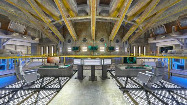 3D cg işleme Modern bina ofis