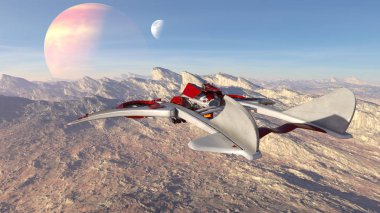 Uzay gemisi 3d cg render