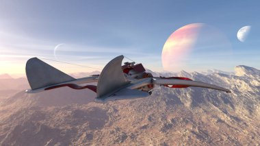 Uzay gemisi 3d cg render