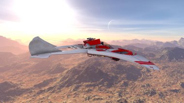 Uzay gemisi 3d cg render