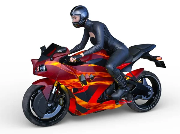 Rendering Della Moto — Foto Stock