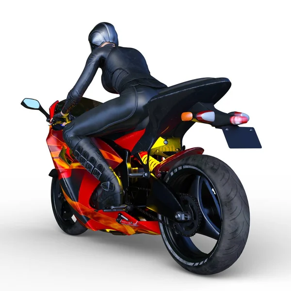 Rendering Motorcykel — Stockfoto