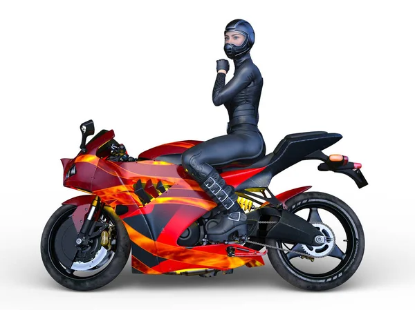 Rendering Della Moto — Foto Stock