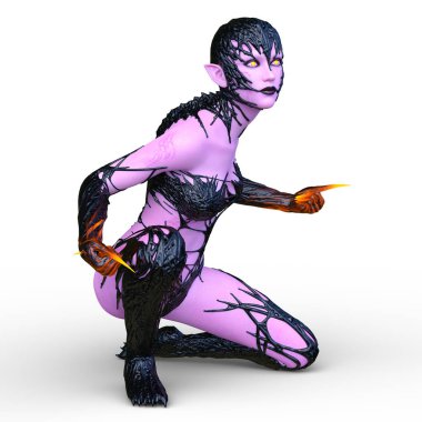 3D cg işleme karanlık kahraman