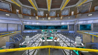 Uzay istasyonunun 3d cg görüntülemesi