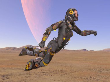 spaceman 3D cg render