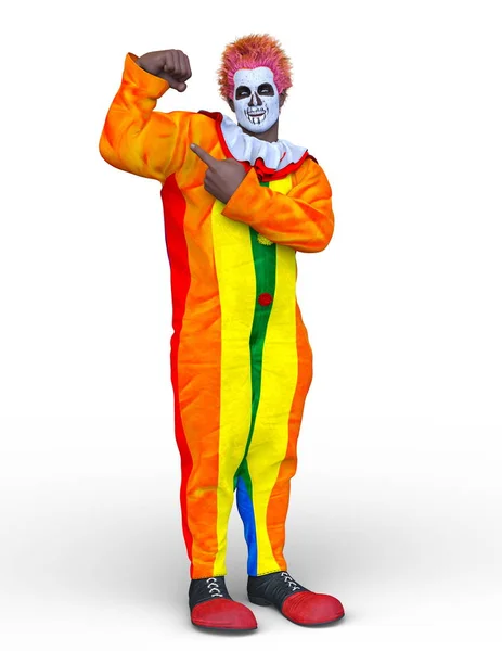 Rendering Van Clown — Stockfoto