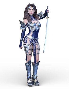 Seksi mücadele kadının 3D cg işleme