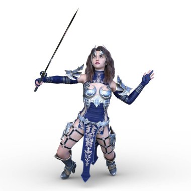 Seksi mücadele kadının 3D cg işleme