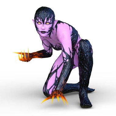 3D cg işleme karanlık kahraman