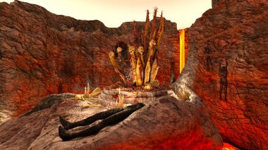 3D cg işleme antik kalıntıları