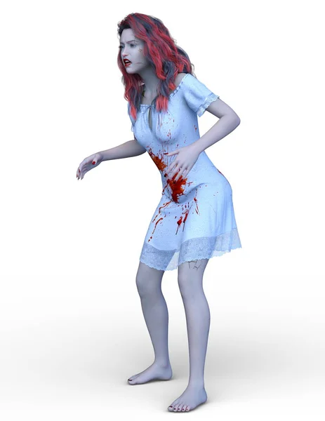 Renderowania Bloody Girl — Zdjęcie stockowe