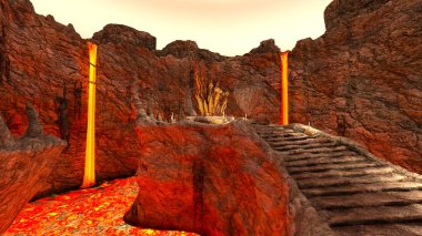 3D cg işleme antik kalıntıları