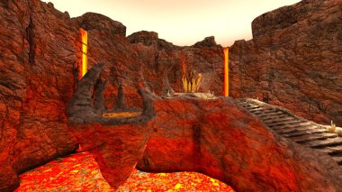 3D cg işleme antik kalıntıları