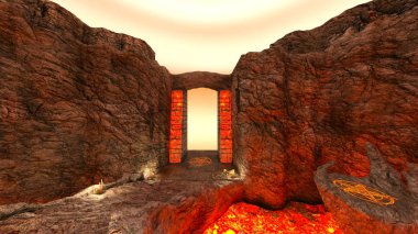 3D cg işleme antik kalıntıları