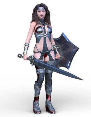 Seksi mücadele kadının 3D cg işleme