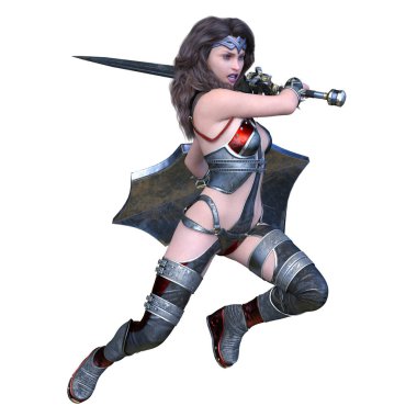 Seksi mücadele kadının 3D cg işleme