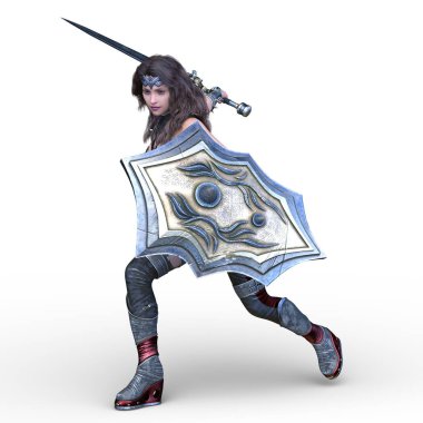 Seksi mücadele kadının 3D cg işleme