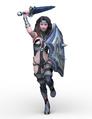 Seksi mücadele kadının 3D cg işleme