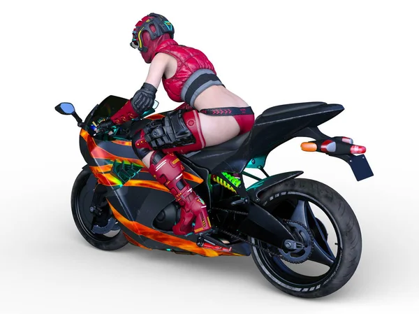 Rendering Motorcykel — Stockfoto