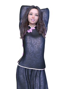 sevimli kız 3D cg render