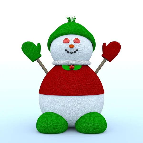 Rendering Snowman — Stock Photo, Image