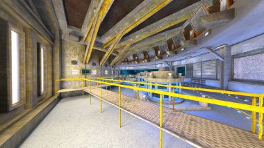 Uzay istasyonunun 3d cg görüntülemesi