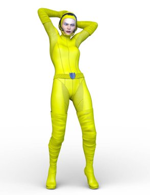 3D cg işleme etkin kız