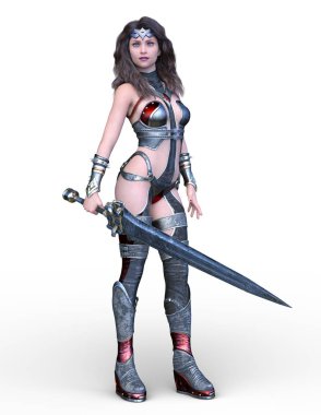 3D cg işleme seksi savaşçı