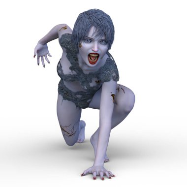 3D cg işleme kansız kız