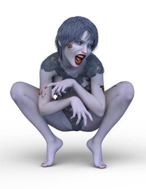 3D cg işleme kansız kız