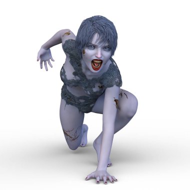 3D cg işleme kansız kız