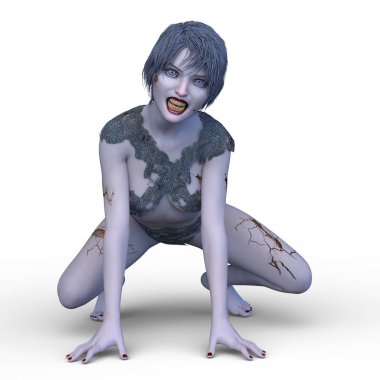 3D cg işleme kansız kız