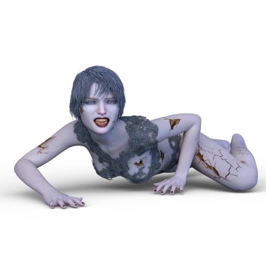 3D cg işleme kansız kız