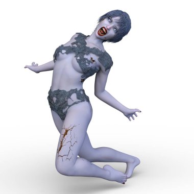 3D cg işleme kansız kız