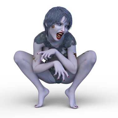 3D cg işleme kansız kız