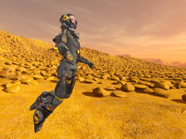 spaceman 3D cg render